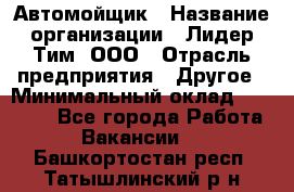 Автомойщик › Название организации ­ Лидер Тим, ООО › Отрасль предприятия ­ Другое › Минимальный оклад ­ 19 000 - Все города Работа » Вакансии   . Башкортостан респ.,Татышлинский р-н